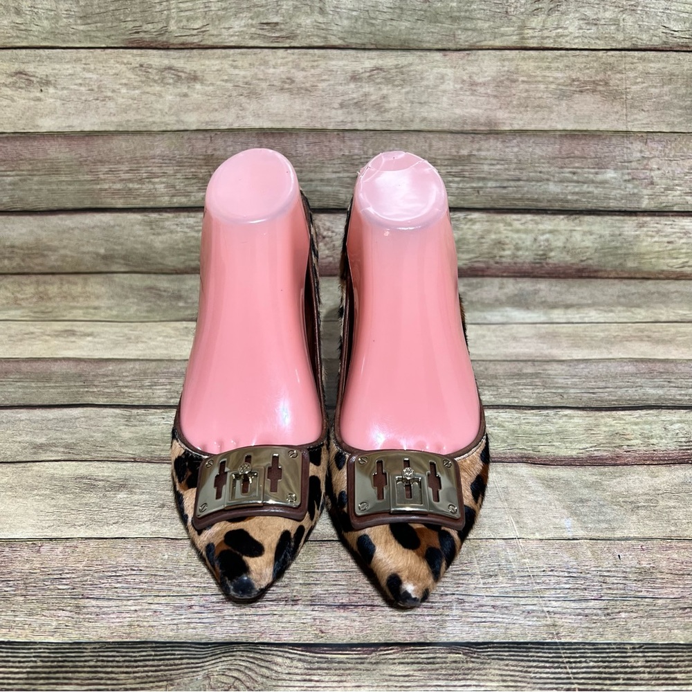 Tory Burch Leopard Print Celina Pointed Heels - image 7